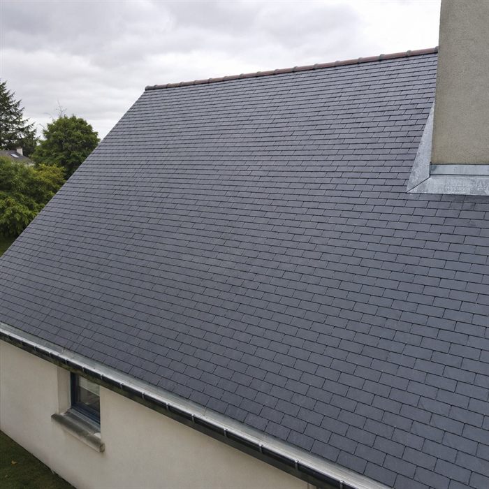 Toiture en ardoise sur pignon